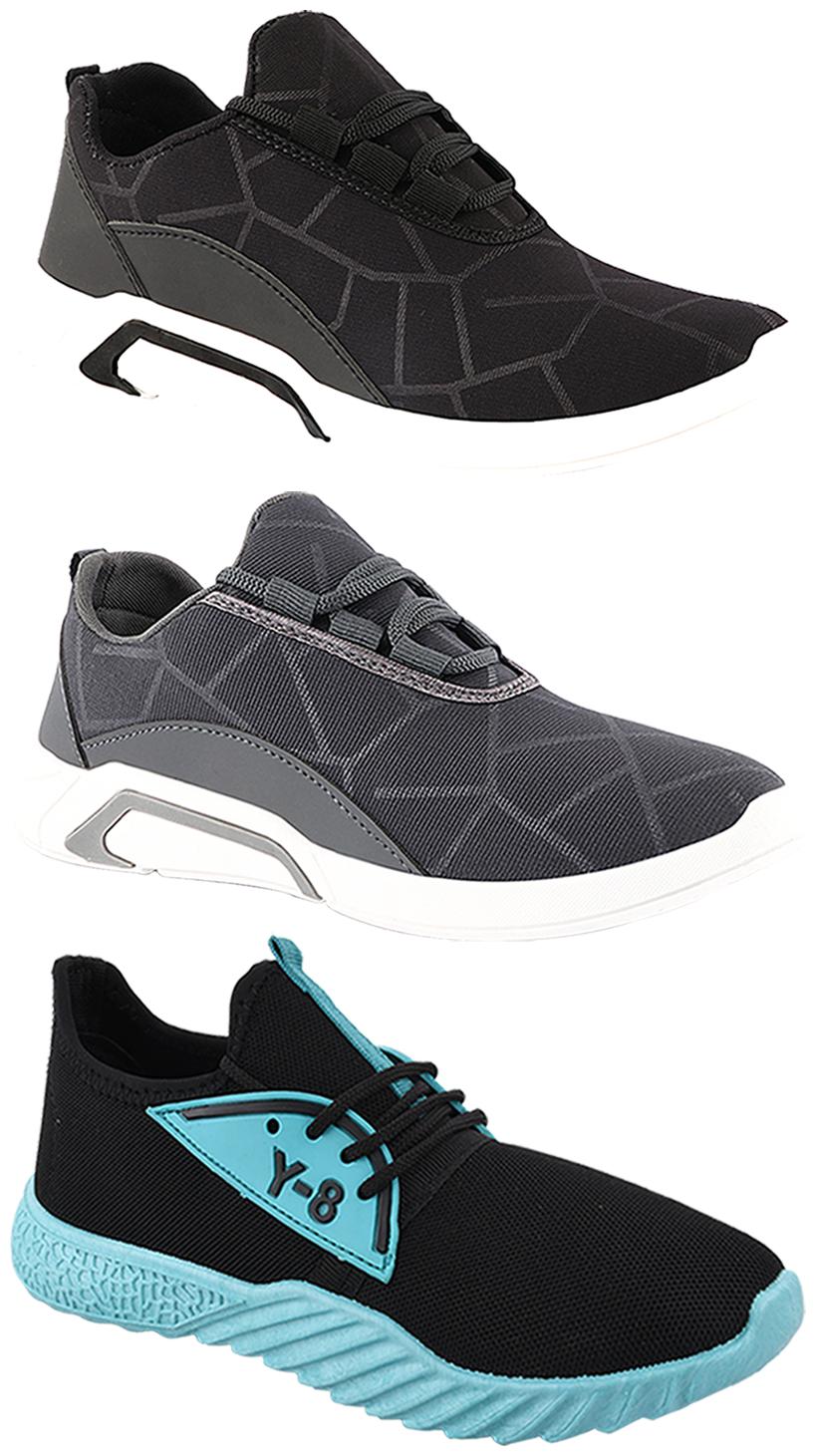 

Birde Men Multi-Color Casual Shoes - BRD-300-BLK-300-GRY-386