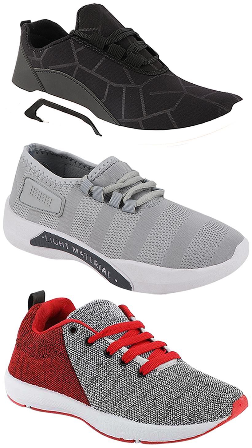 

Birde Men Multi-Color Casual Shoes - CASUAL SPORTS SNEAKERS RUNNNING SHOES - BRD-300-BLK-301-GRY-222