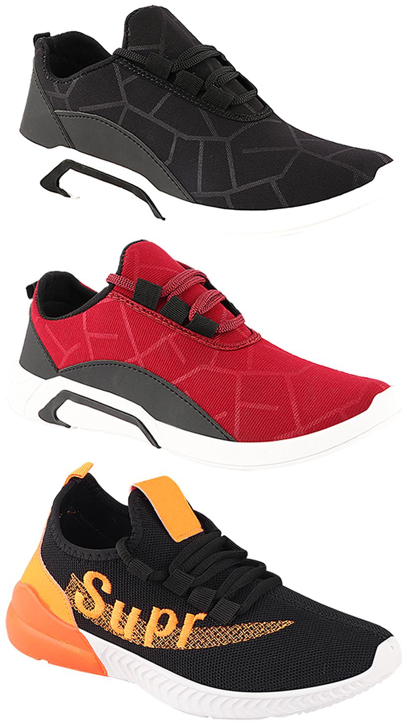 

Birde Men Multi-Color Casual Shoes - CASUAL SPORTS SNEAKERS RUNNNING SHOES - BRD-300-BLK-300-CHRY-331