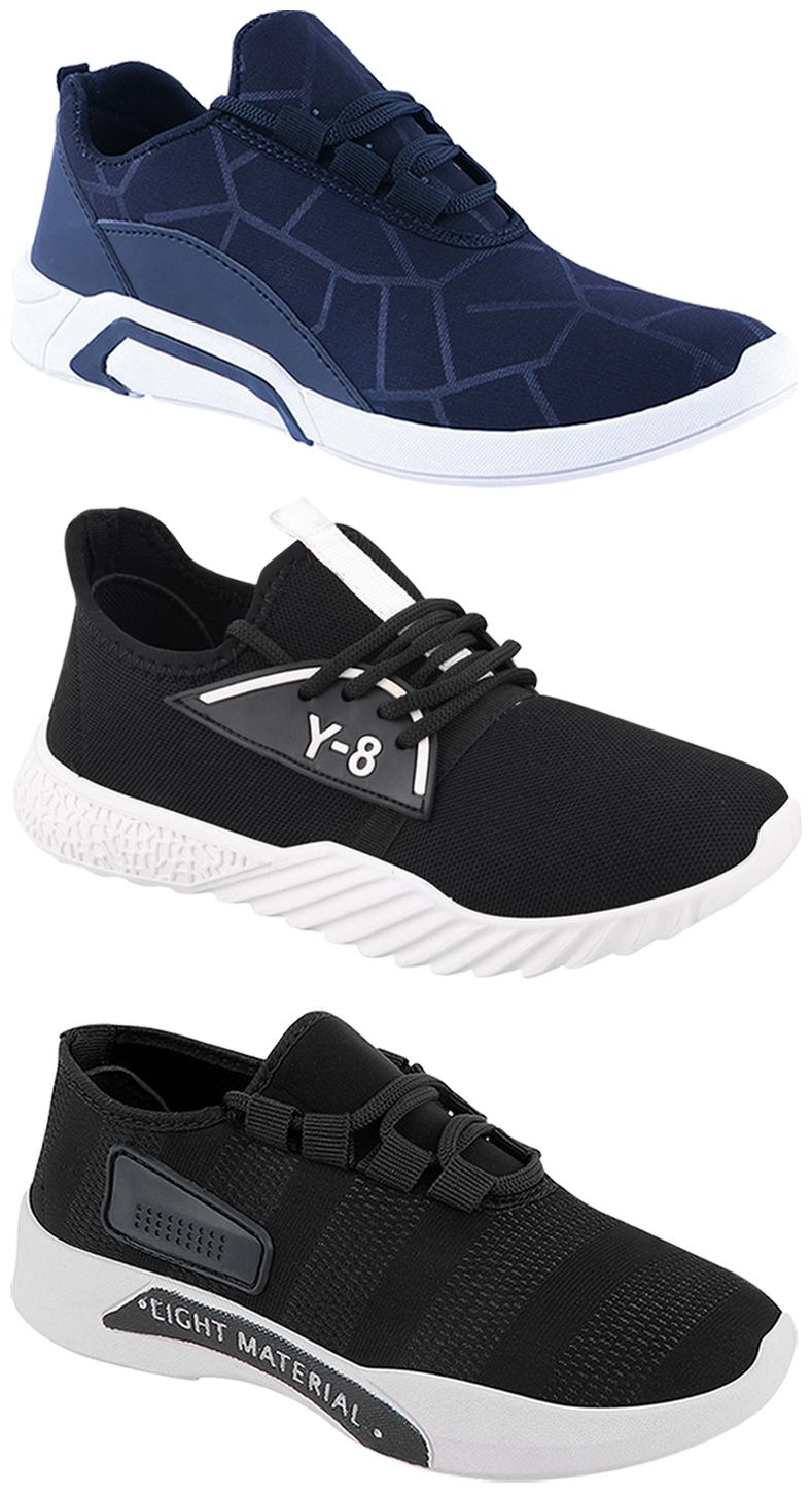 

Birde Men Multi-Color Casual Shoes - BRD-300-BLU-301-BLK-378