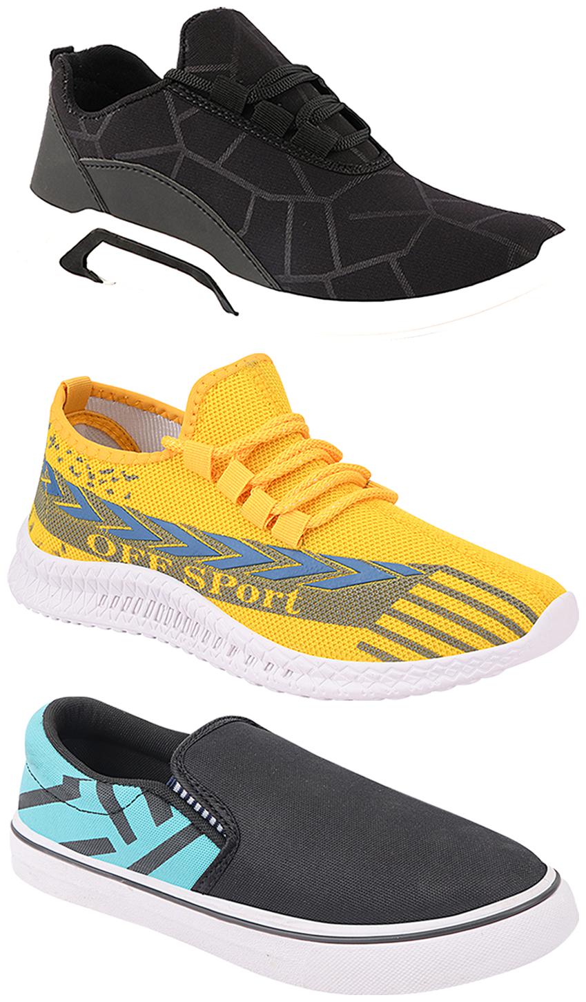 

Birde Men Multi-Color Casual Shoes - BRD-300-BLK-308-SGRN-316