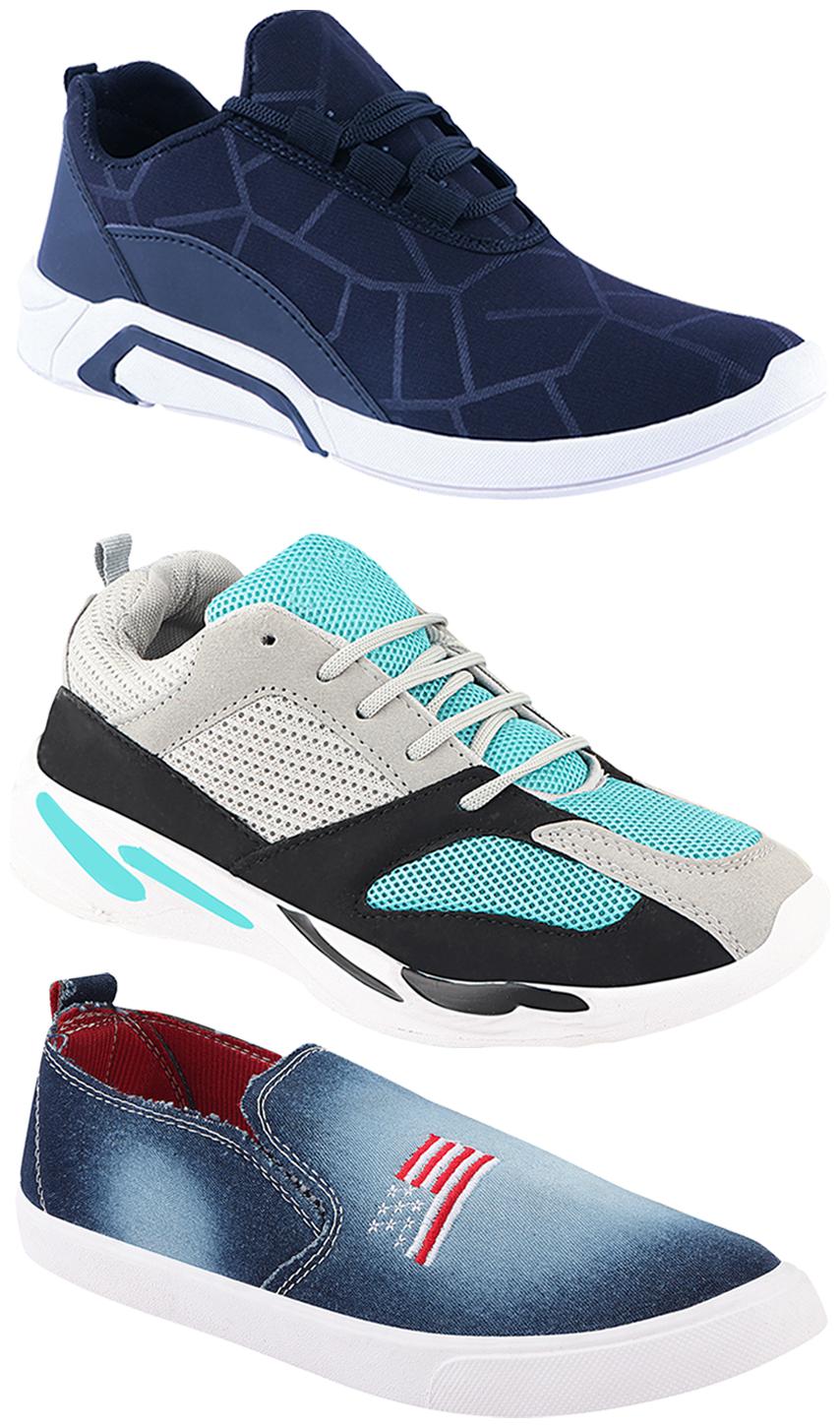 

Birde Men Multi-Color Casual Shoes - CASUAL SPORTS SNEAKERS RUNNNING SHOES - BRD-300-BLU-1220-332
