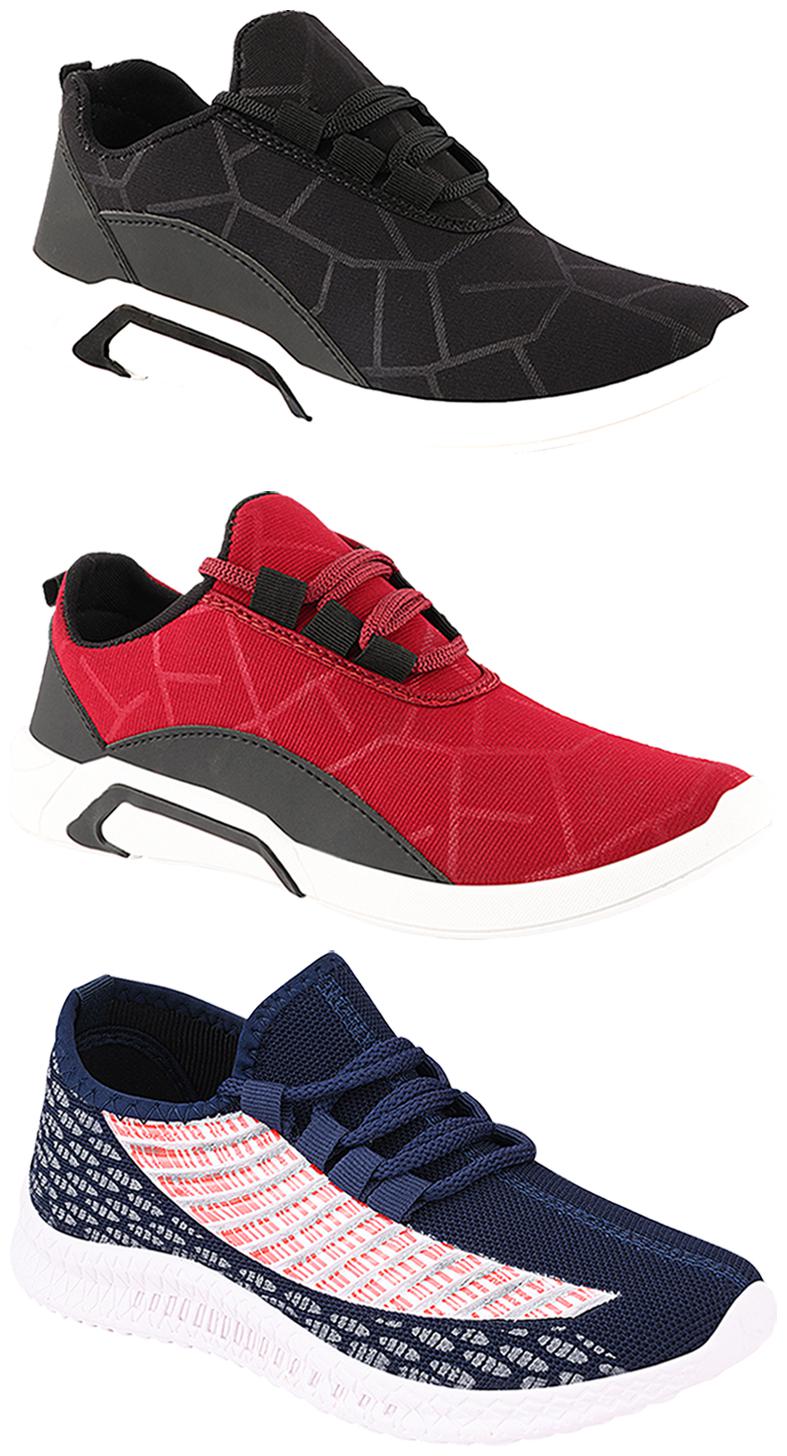 

Birde Men Multi-Color Casual Shoes - BRD-300-BLK-300-CHRY-315