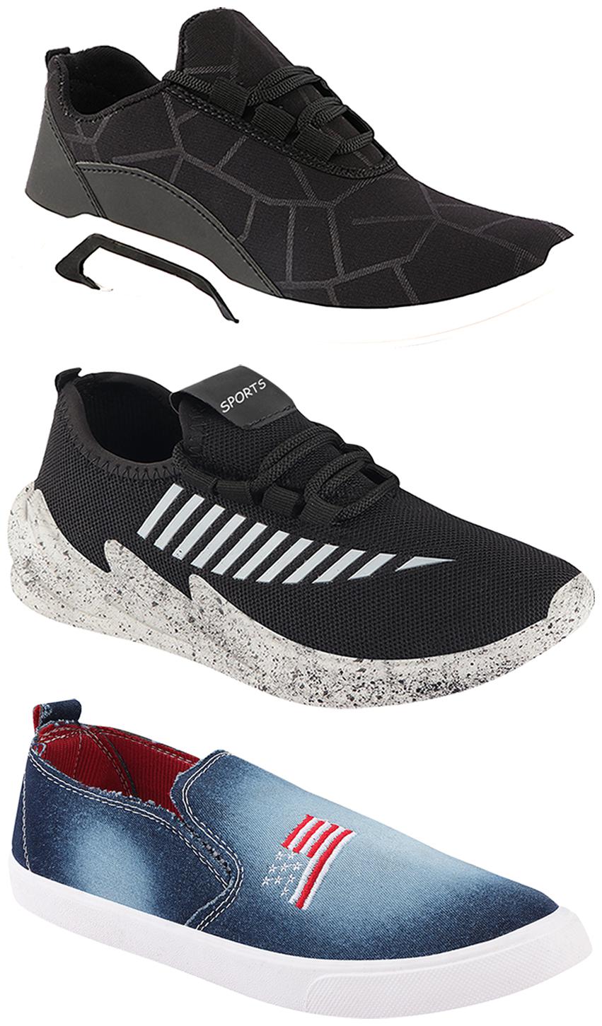 

Birde Men Multi-Color Casual Shoes - BRD-300-BLK-324-GRY-1220