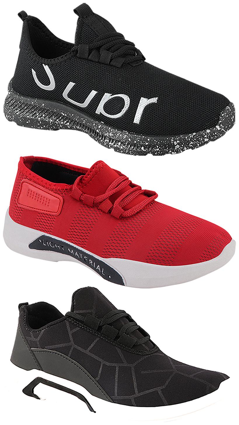 

Birde Men Multi-Color Casual Shoes - BRD-300-BLK-301-RD-369