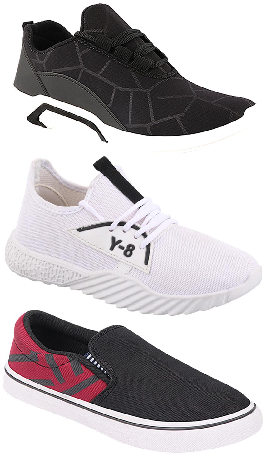 

Birde Men Multi-Color Casual Shoes - BRD-300-BLK-308-MRN-377