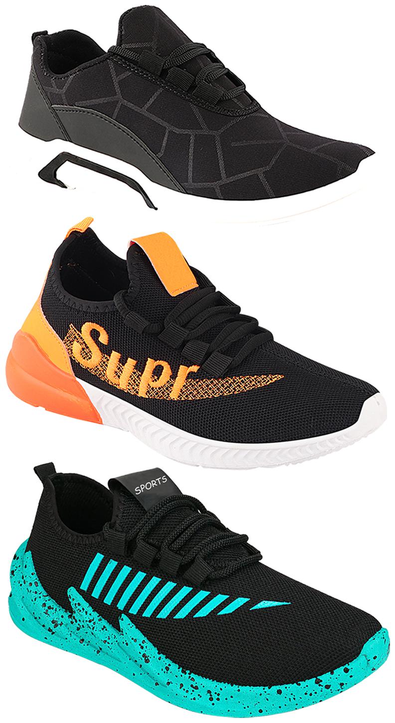 

Birde Men Multi-Color Casual Shoes - CASUAL SPORTS SNEAKERS RUNNNING SHOES - BRD-300-BLK-324-SGRN-331