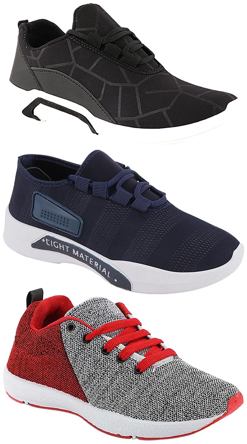 

Birde Men Multi-Color Casual Shoes - BRD-300-BLK-301-BLU-222