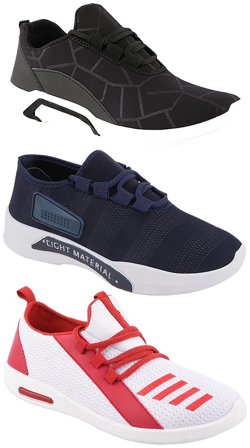 

Birde Men Multi-Color Casual Shoes - BRD-300-BLK-301-BLU-374