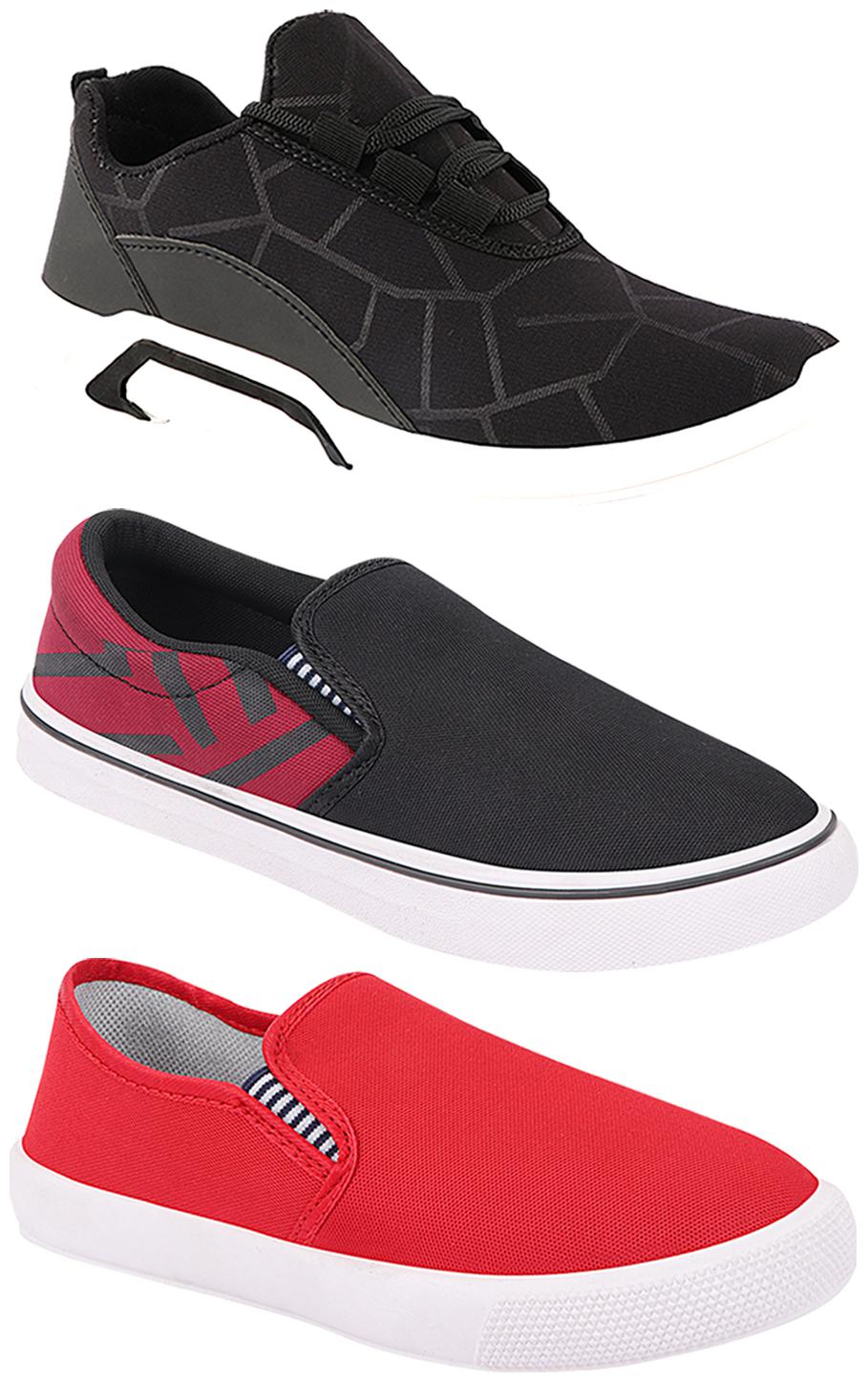 

Birde Men Multi-Color Casual Shoes - BRD-300-BLK-308-MRN-309-RD