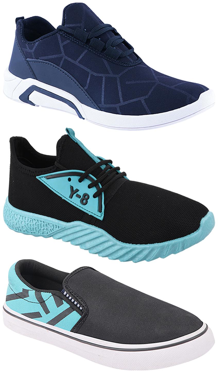 

Birde Men Multi-Color Casual Shoes - BRD-300-BLU-308-SGRN-386