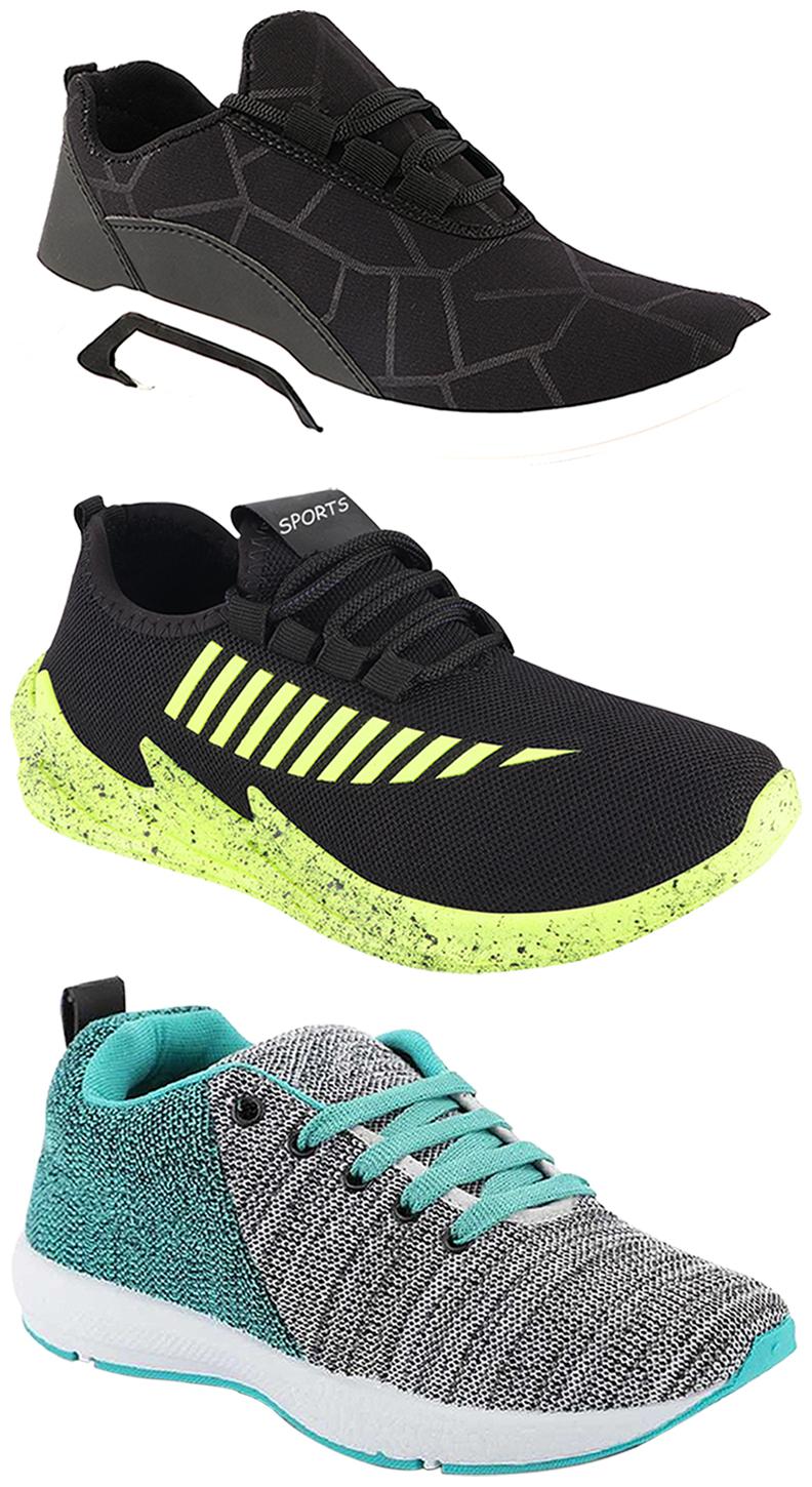 

Birde Men Multi-Color Casual Shoes - CASUAL SPORTS SNEAKERS RUNNNING SHOES - BRD-300-BLK-324-PGRN-221