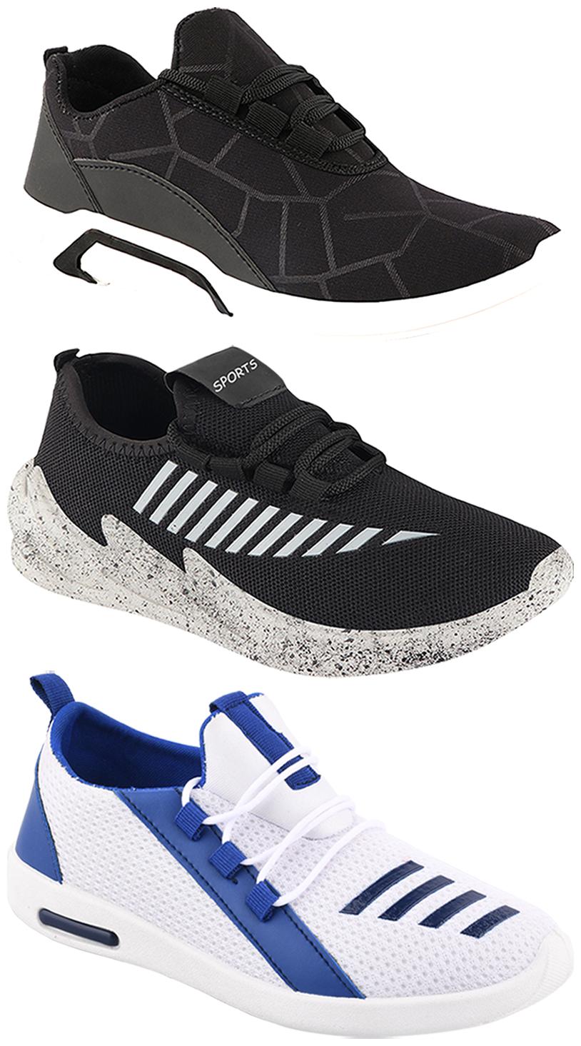 

Birde Men Multi-Color Casual Shoes - BRD-300-BLK-324-GRY-375