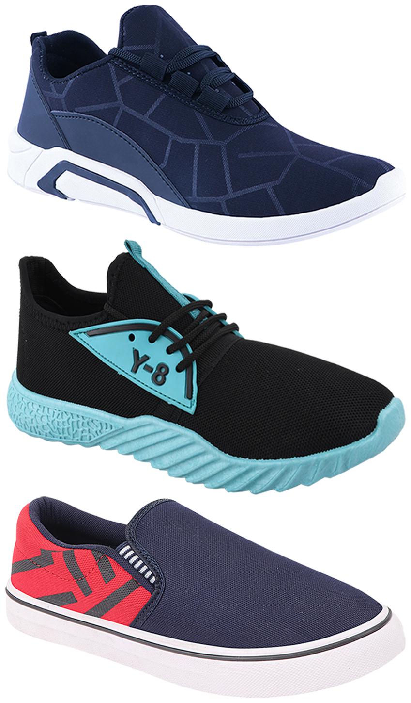 

Birde Men Multi-Color Casual Shoes - BRD-300-BLU-308-RED-386