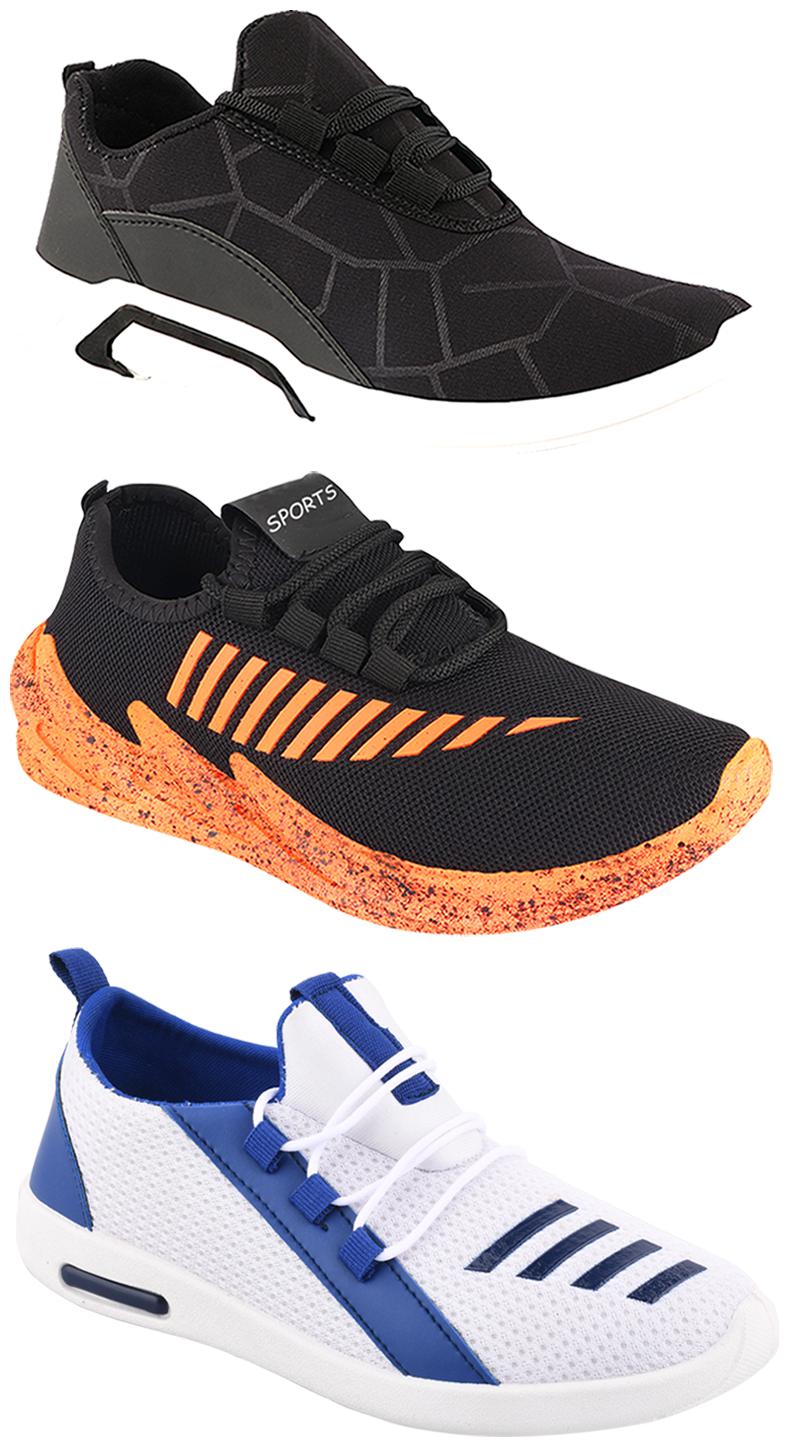 

Birde Men Multi-Color Casual Shoes - BRD-300-BLK-324-ORNG-375