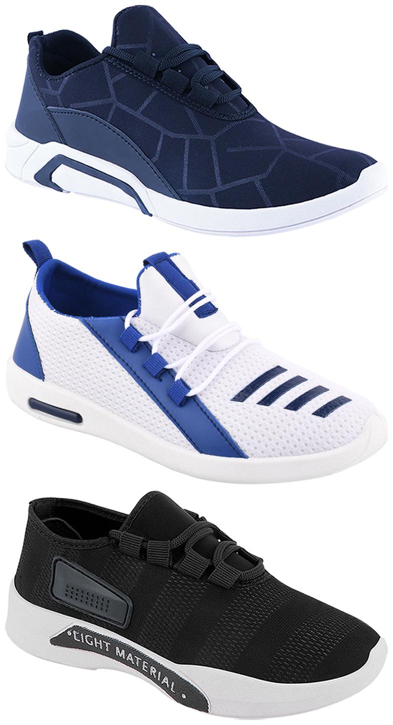 

Birde Men Multi-Color Casual Shoes - BRD-300-BLU-301-BLK-375