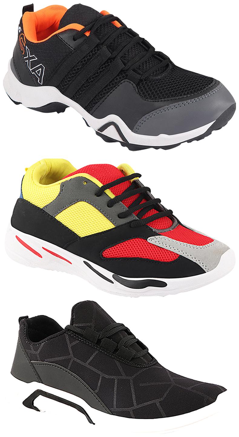 

Birde Men Multi-Color Casual Shoes - CASUAL SPORTS SNEAKERS RUNNNING SHOES - BRD-300-BLK AX-3-333