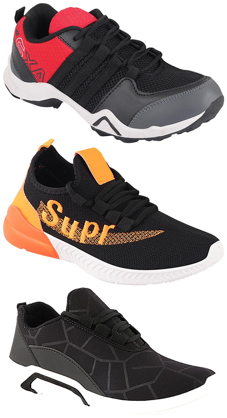 

Birde Men Multi-Color Casual Shoes - CASUAL SPORTS SNEAKERS RUNNNING SHOES - BRD-300-BLK AX-2-331