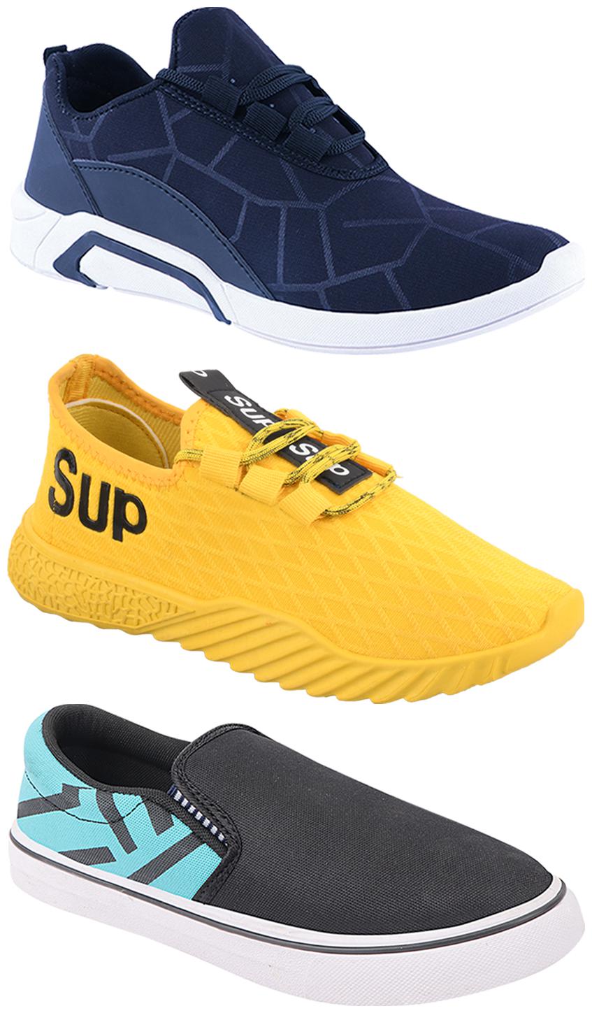 

Birde Men Multi-Color Casual Shoes - CASUAL SPORTS SNEAKERS RUNNNING SHOES - BRD-300-BLU-308-SGRN-383
