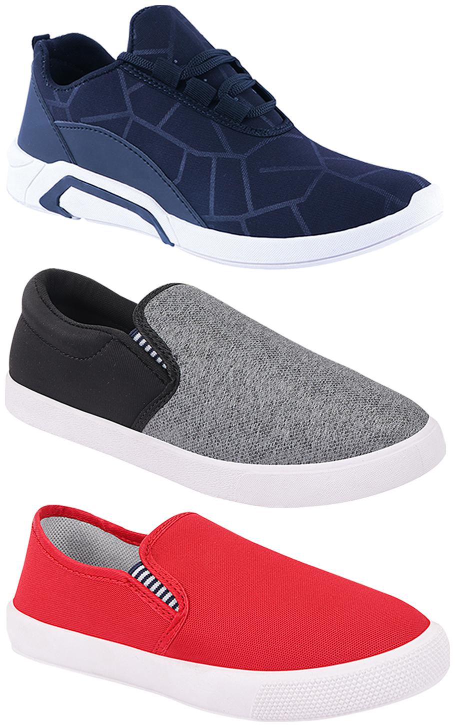 

Birde Men Multi-Color Casual Shoes - BRD-300-BLU-309-RD-310-SLVR