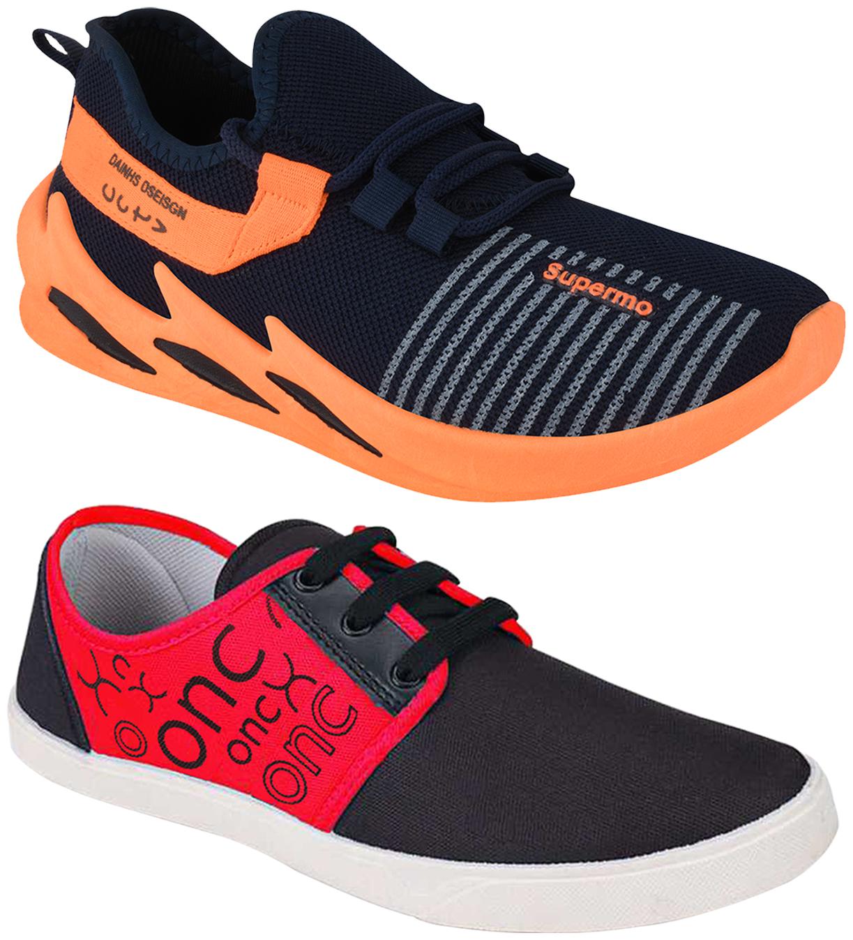 

Birde Multicolor Mesh Casual Shoes For Men (Pack of 2)