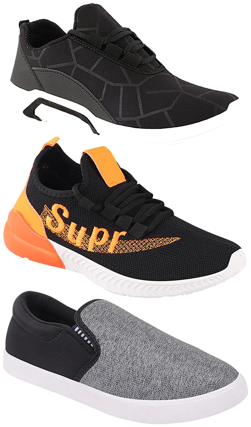 

Birde Men Multi-Color Casual Shoes - CASUAL SPORTS SNEAKERS RUNNNING SHOES - BRD-300-BLK-310-SLVR-331