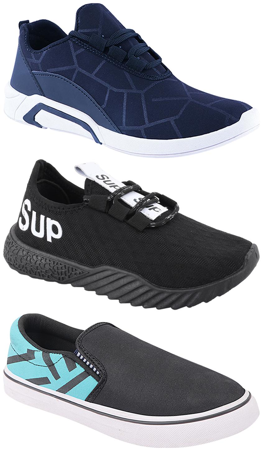 

Birde Men Multi-Color Casual Shoes - CASUAL SPORTS SNEAKERS RUNNNING SHOES - BRD-300-BLU-308-SGRN-384