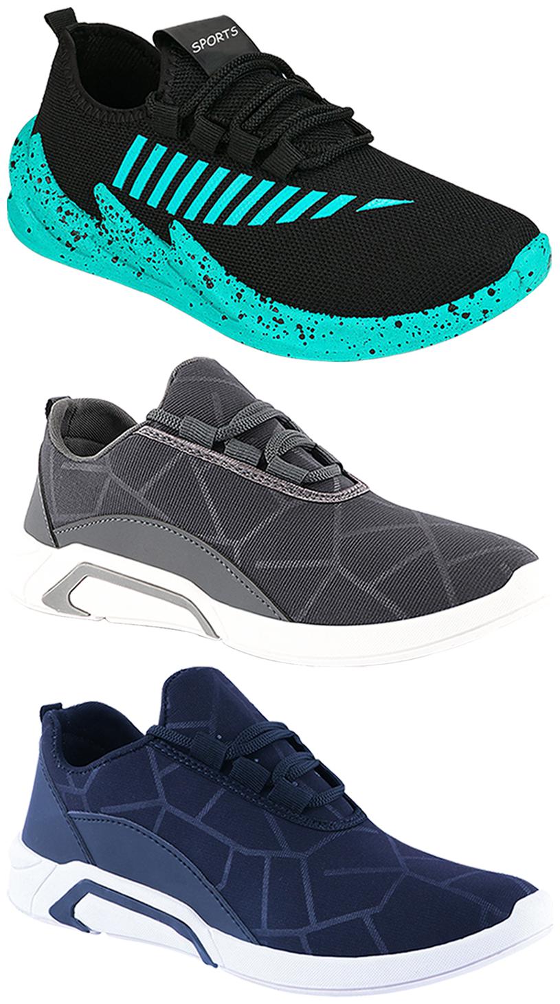 

Birde Men Multi-Color Casual Shoes - BRD-300-BLU-300-GRY-324-SGRN