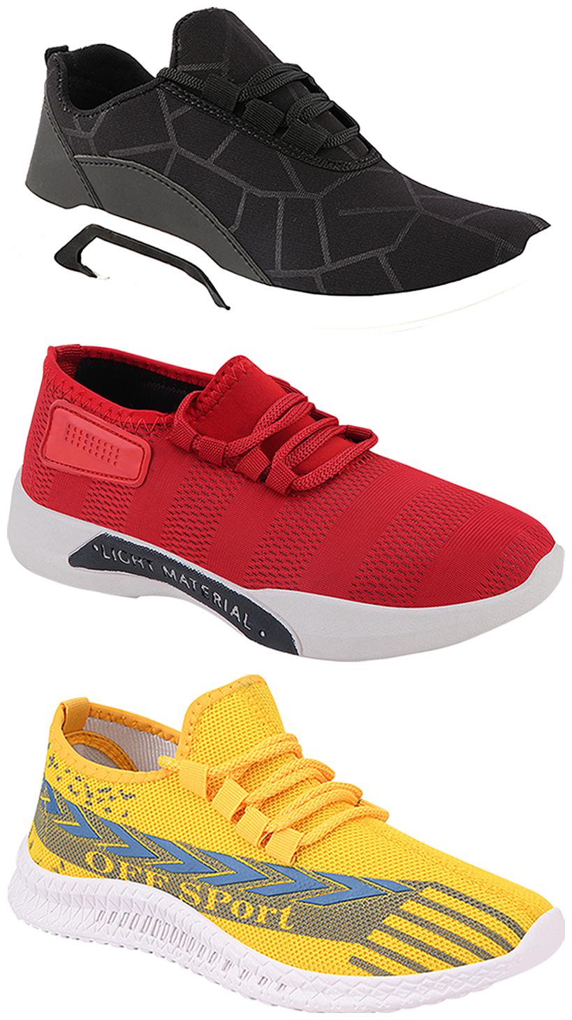 

Birde Men Multi-Color Casual Shoes - BRD-300-BLK-301-RD-316