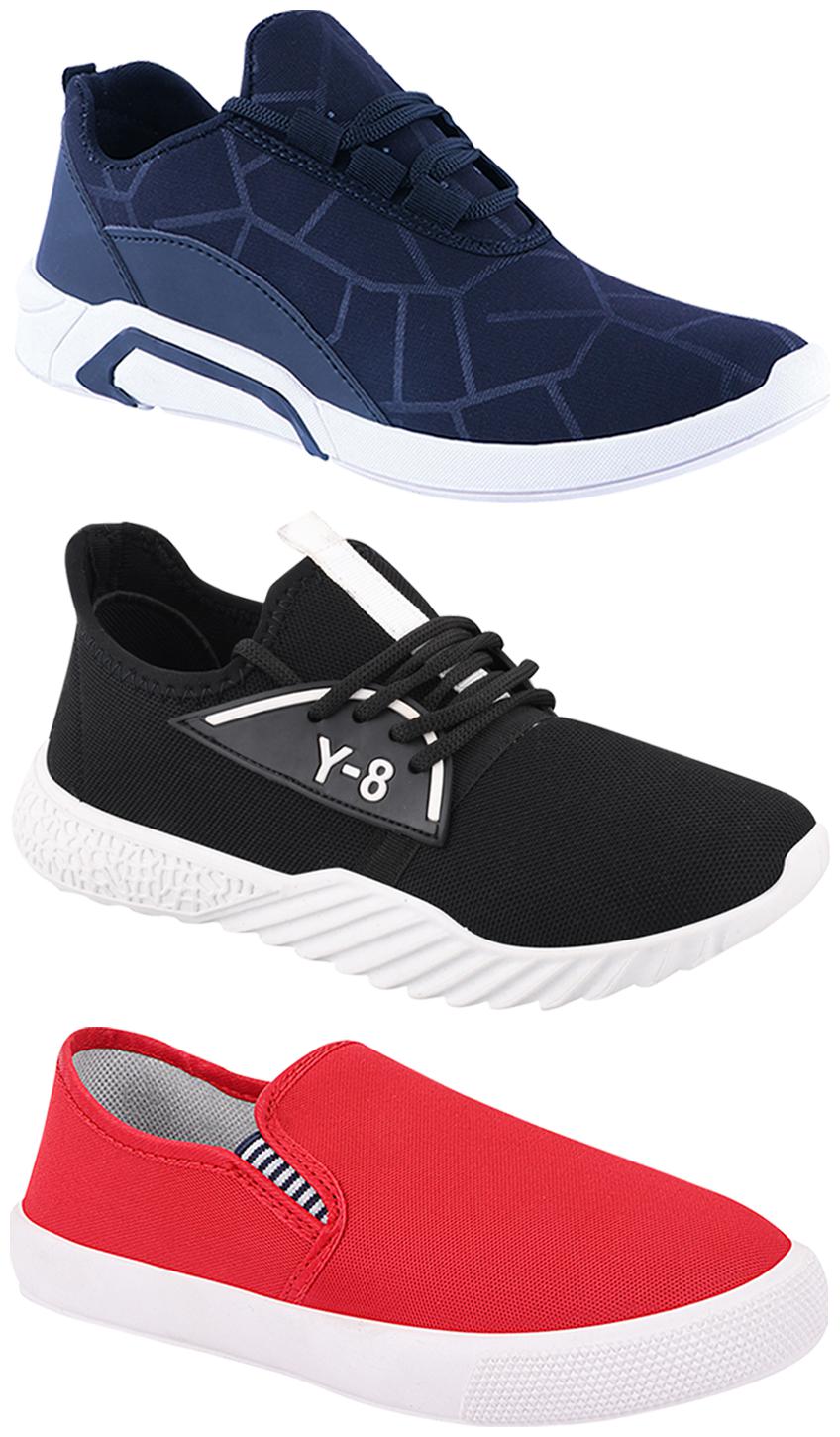 

Birde Men Multi-Color Casual Shoes - BRD-300-BLU-309-RD-378