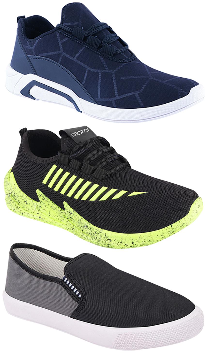 

Birde Men Multi-Color Casual Shoes - CASUAL SPORTS SNEAKERS RUNNNING SHOES - BRD-300-BLU-309-GRY-324-PGRN