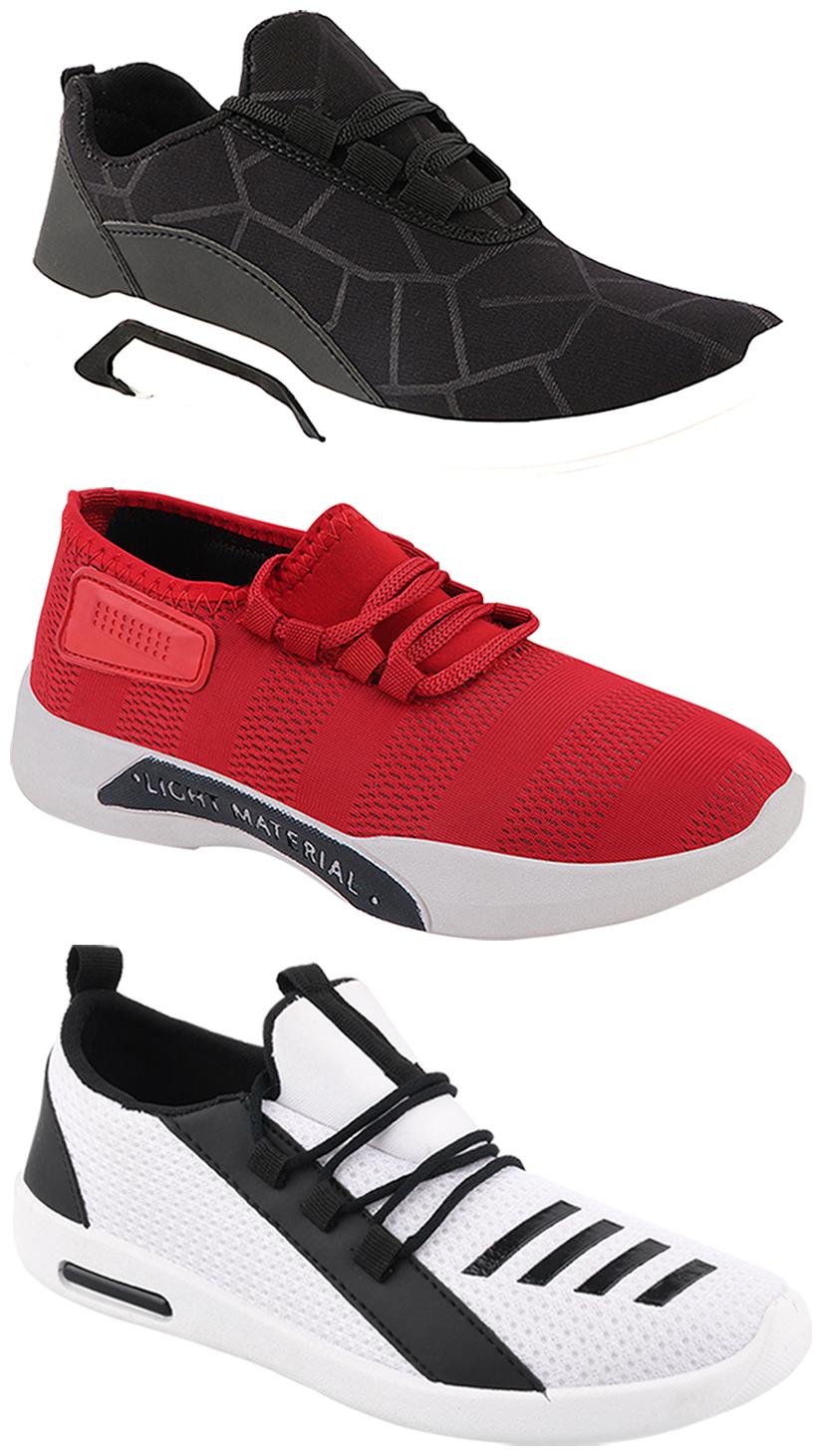 

Birde Men Multi-Color Casual Shoes - BRD-300-BLK-301-RD-376