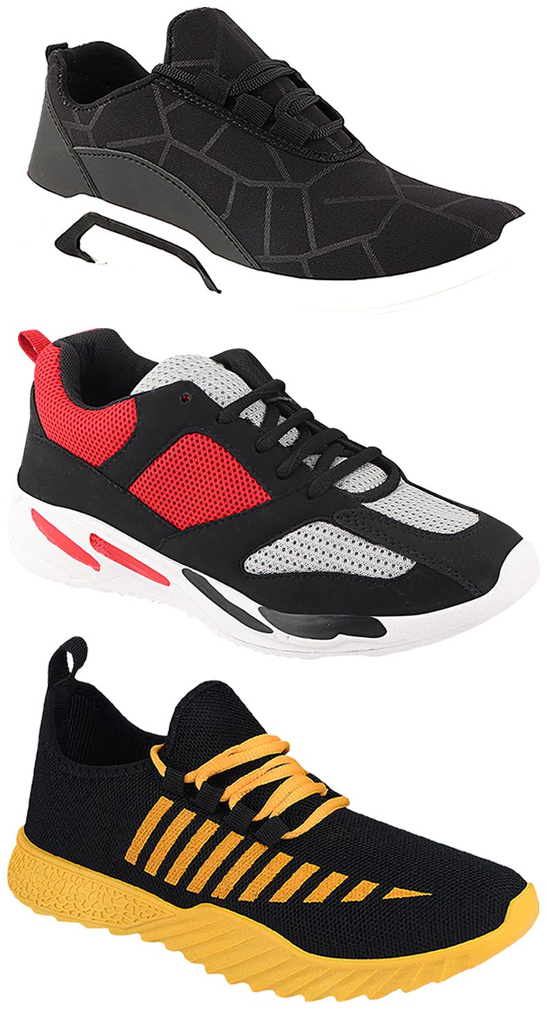 

Birde Men Multi-Color Casual Shoes - CASUAL SPORTS SNEAKERS RUNNNING SHOES - BRD-300-BLK-360-334