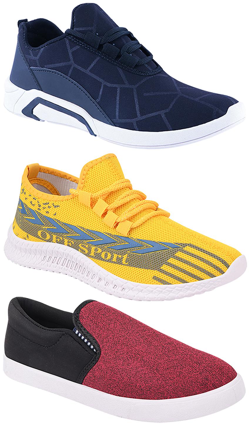 

Birde Men Multi-Color Casual Shoes - BRD-300-BLU-310-BLK-316