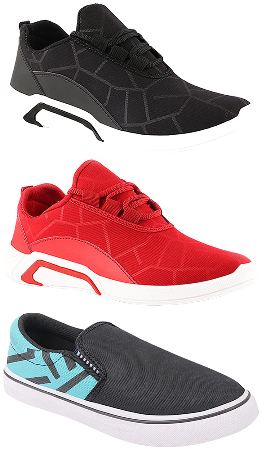 

Birde Men Multi-Color Casual Shoes - BRD-300-BLK-300-RED-308-SGRN
