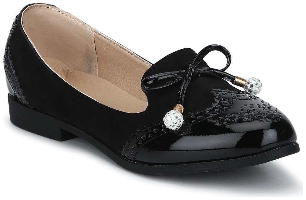 

Black Micro Thin Diamante Bow Belly Flats