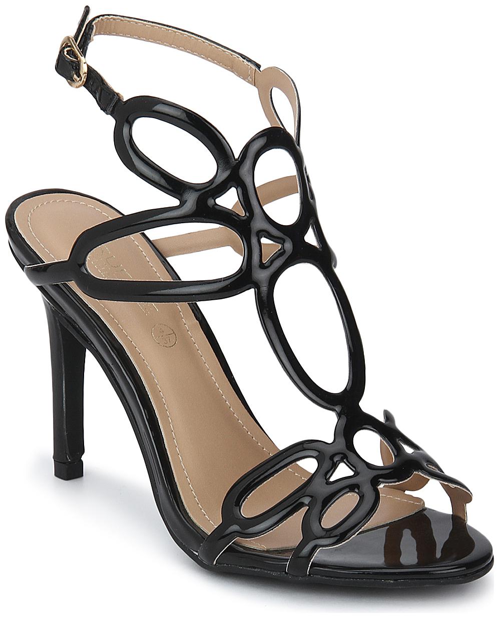 

Black PU Strappy Stilettos