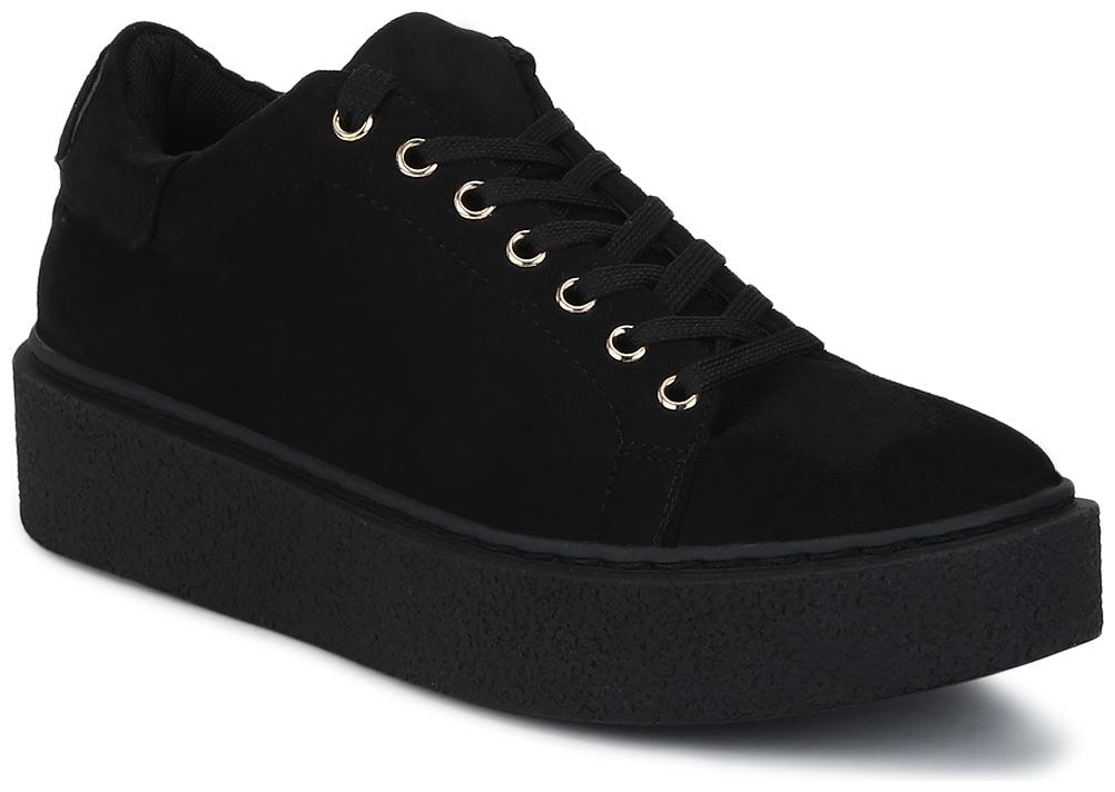 

Black Suede Lace-Up Creepers