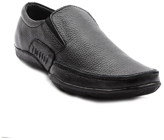 Ajanta Black Synthetic Leather Formal Shoes