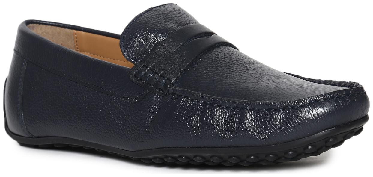 

Arrow Men Blue Loafers - BLUE TEXTURED LEATHER PENNY LOAFERS