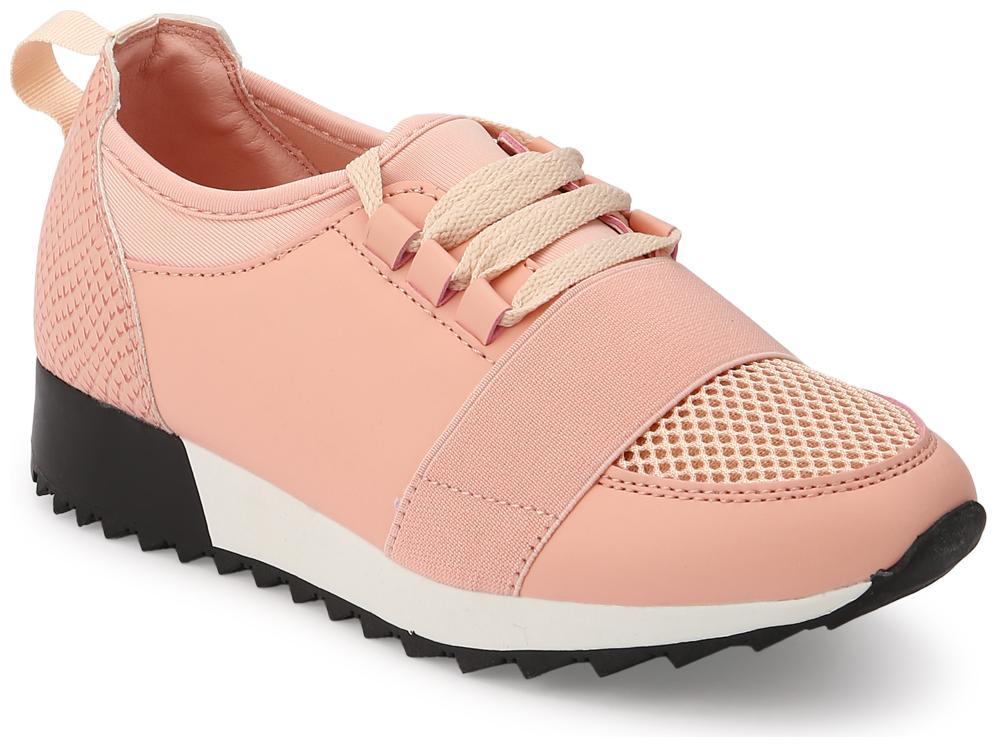

Truffle Collection Blush Lace Mesh Lace-Up Sneakers
