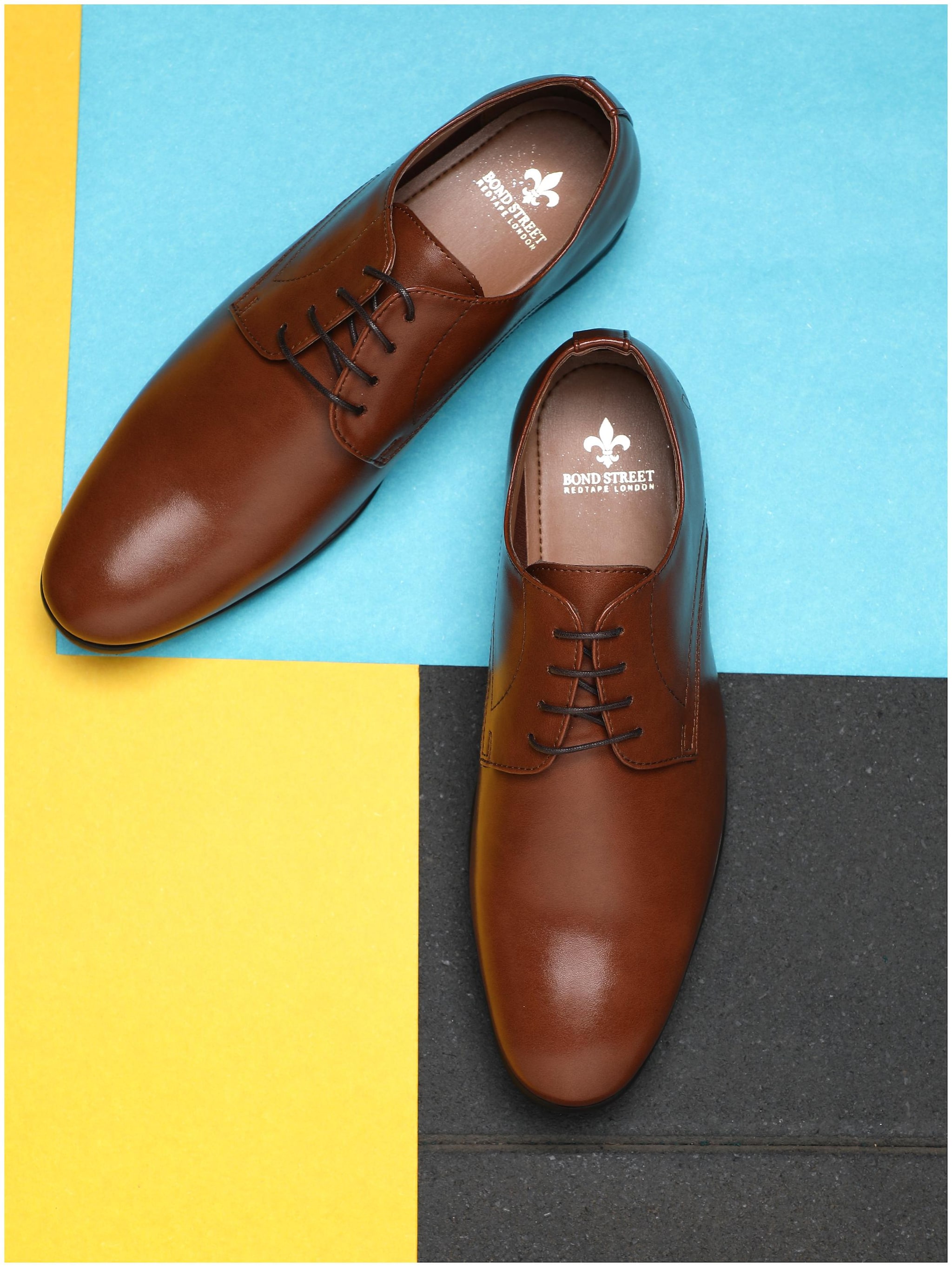 

Bond Street by Red Tape Men Beige Derby Formal Shoes - BSE0633