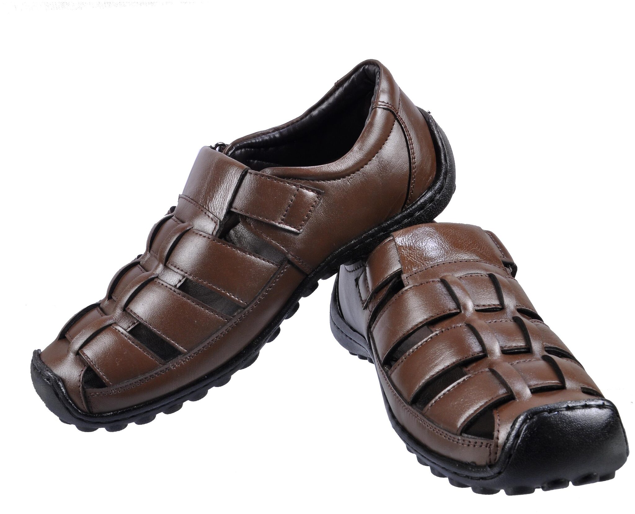 

BRIGHT HORSE Men Brown Shoe-Style Sandals
