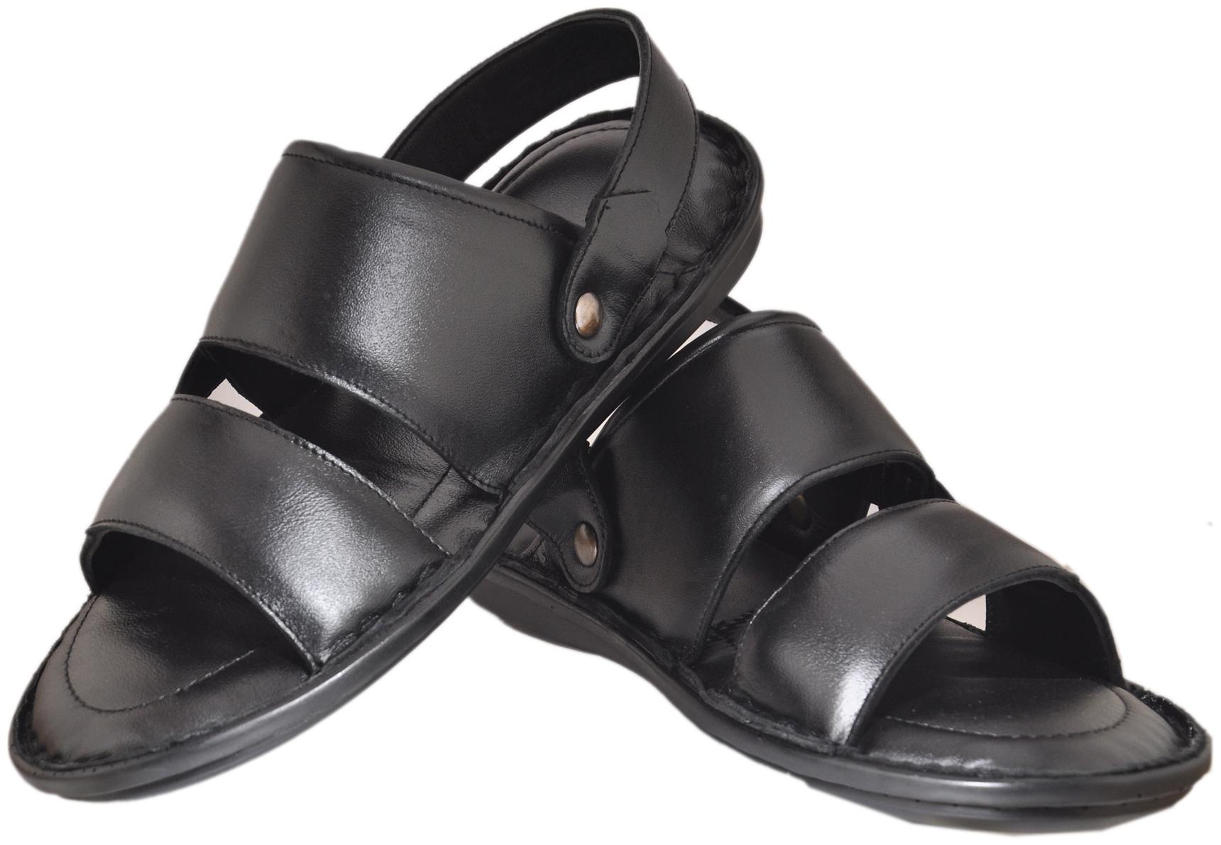 

BRIGHT HORSE Men Black Shoe-Style Sandals