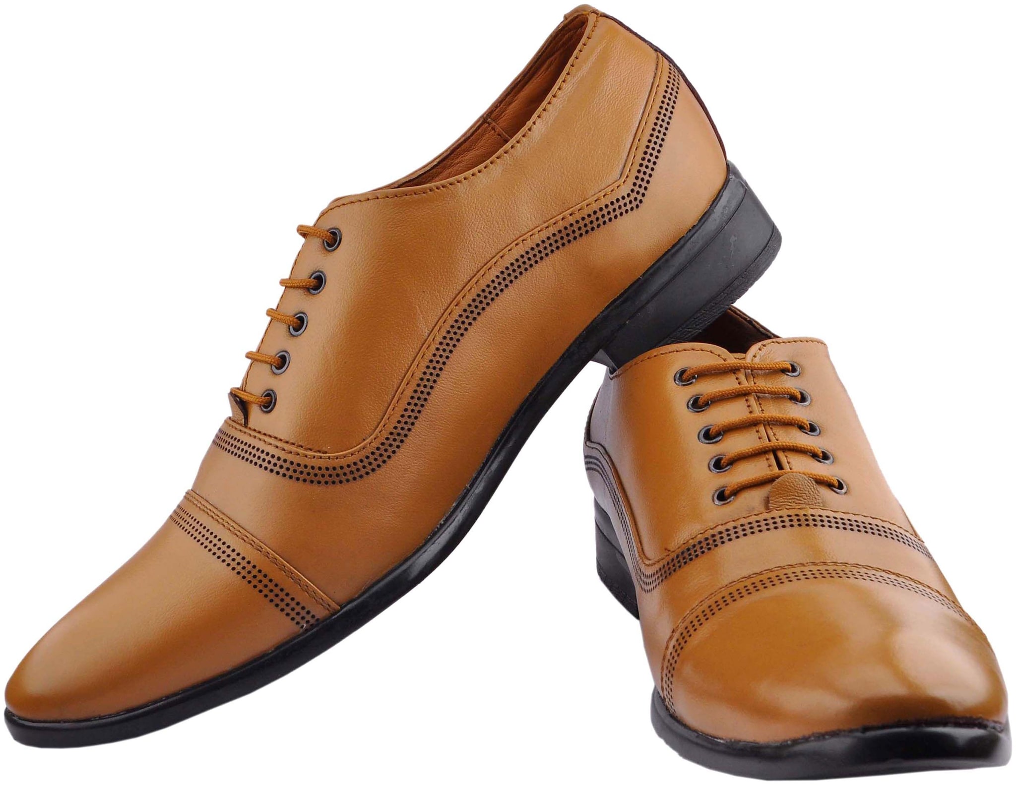 

BRIGHT HORSE Men Tan Derby Formal Shoes - BH-2001-TAN
