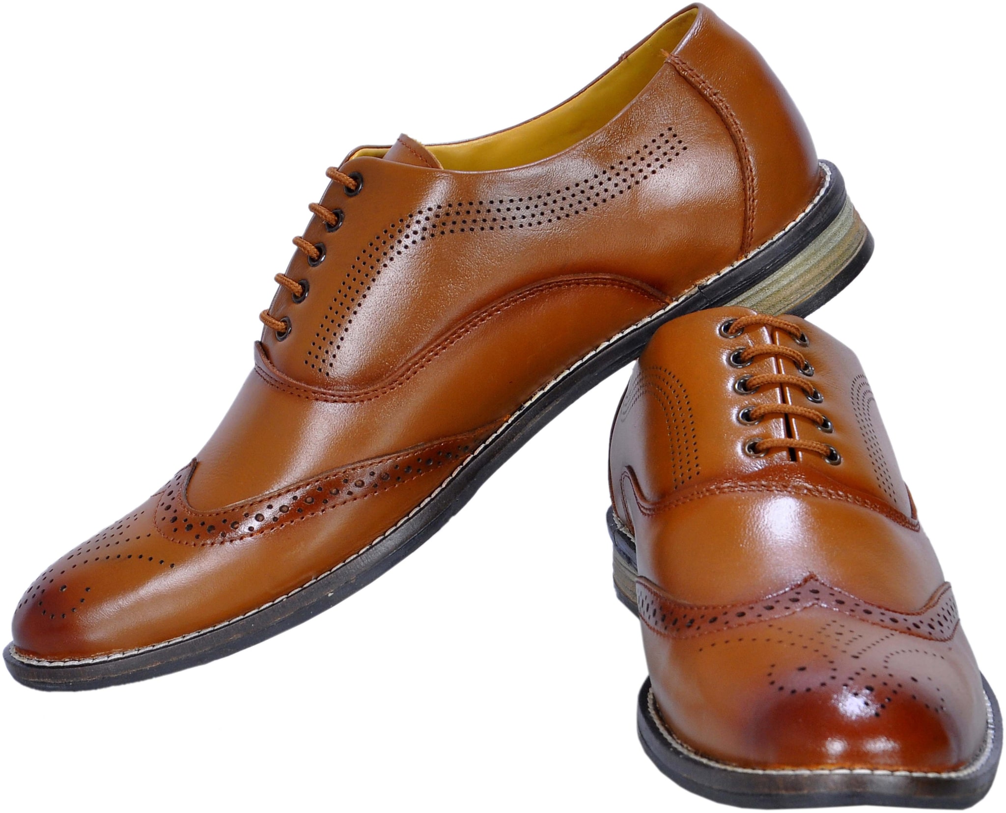 

BRIGHT HORSE Men Tan Brogues Formal Shoes - BH-2002-TAN