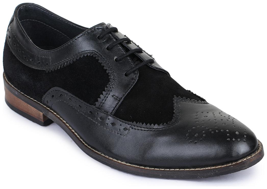 

Bruno Manetti Men Black Leather Formal Shoes