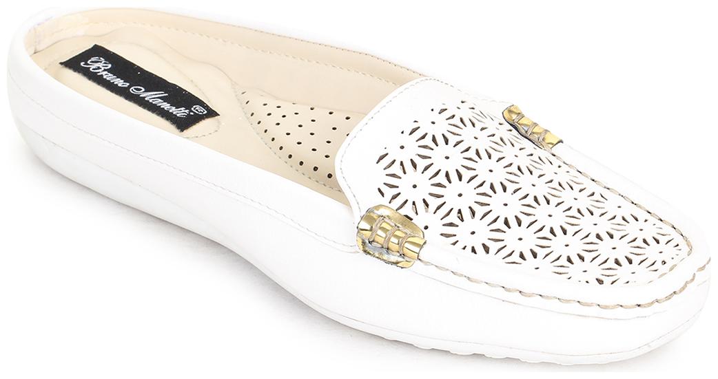 

Bruno Manetti Women White Loafers
