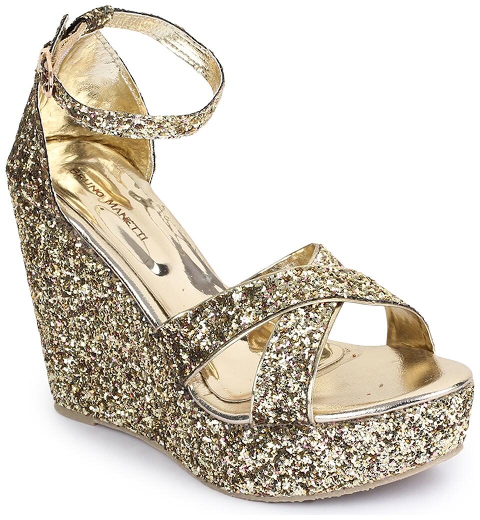 

Bruno Manetti Women Gold Heeled Sandals