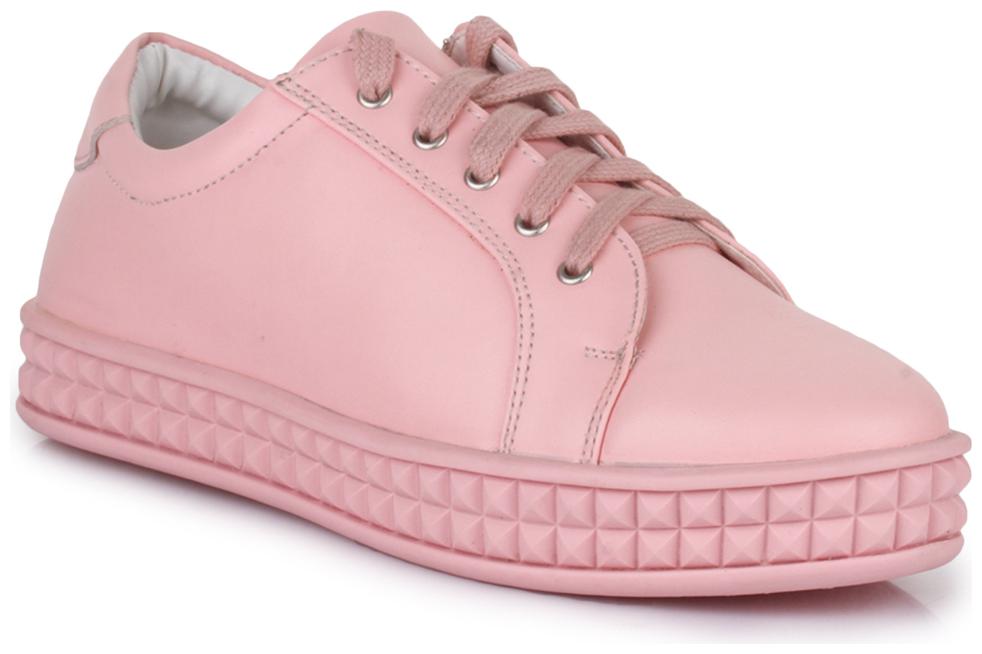 

Bruno Manetti Women Pink Faux Leather Sneakers